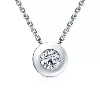 Золотая подвеска с бриллиантами выращенными