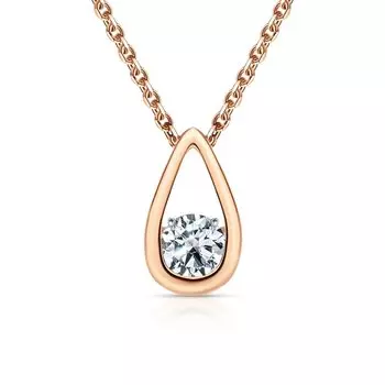 Золотая подвеска с бриллиантами выращенными