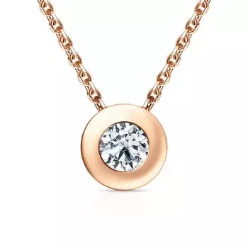 Золотая подвеска с бриллиантами выращенными