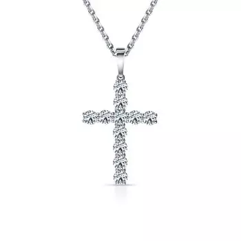 Золотая подвеска с бриллиантами выращенными