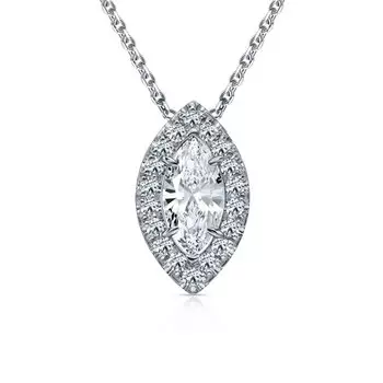 Золотая подвеска с бриллиантами выращенными