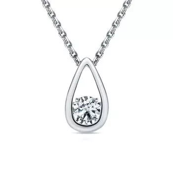 Золотая подвеска с бриллиантами выращенными