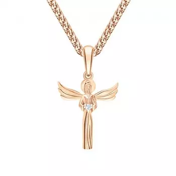 Золотая подвеска с бриллиантом