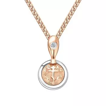 Золотая подвеска с бриллиантом