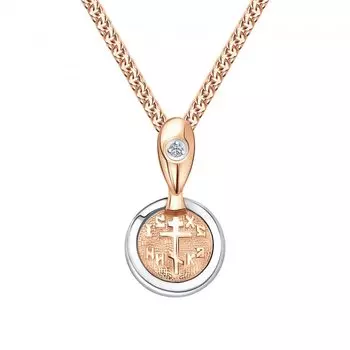 Золотая подвеска с бриллиантом