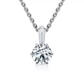 Золотая подвеска с бриллиантом выращенным