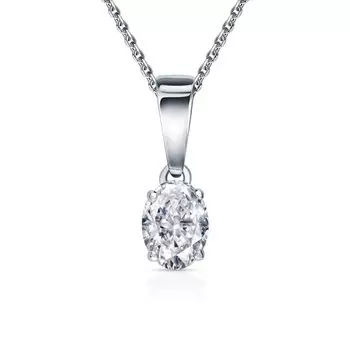 Золотая подвеска с бриллиантом выращенным