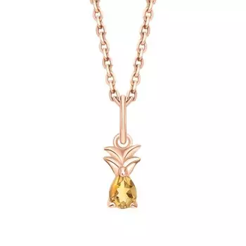 Золотая подвеска с цитринами