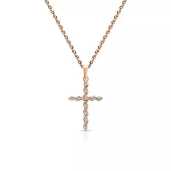 Золотая подвеска с фианитами