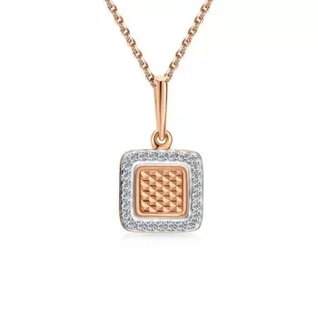 Золотая подвеска с фианитами