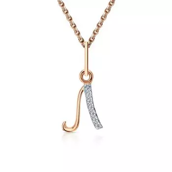 Золотая подвеска с фианитами