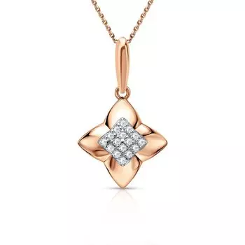 Золотая подвеска с фианитами