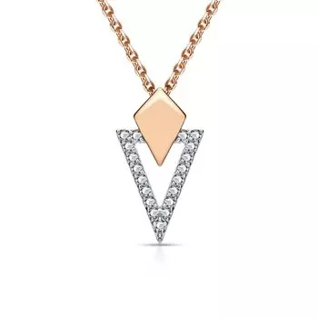 Золотая подвеска с фианитами