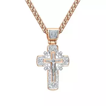 Золотая подвеска с фианитами