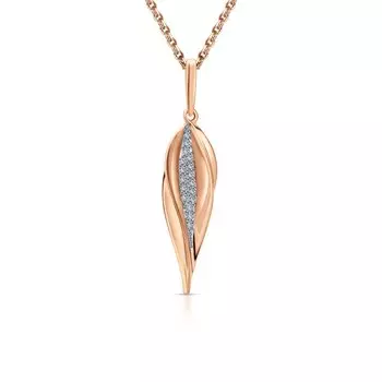 Золотая подвеска с фианитами