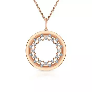 Золотая подвеска с фианитами