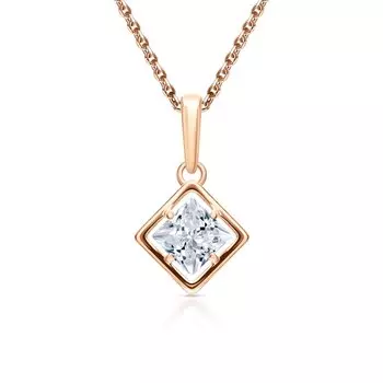 Золотая подвеска с фианитами