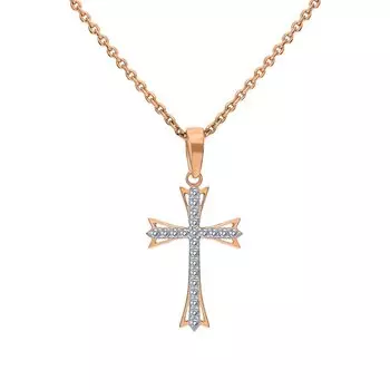 Золотая подвеска с фианитами