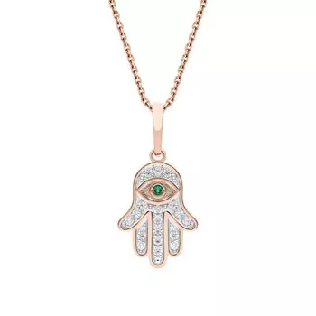 Золотая подвеска с фианитами