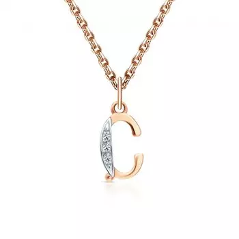 Золотая подвеска с фианитами