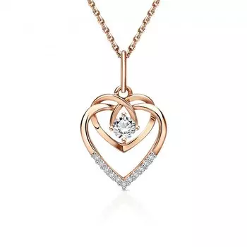 Золотая подвеска с фианитами