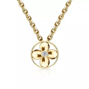 Золотая подвеска с фианитами