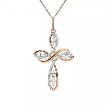 Золотая подвеска с фианитами