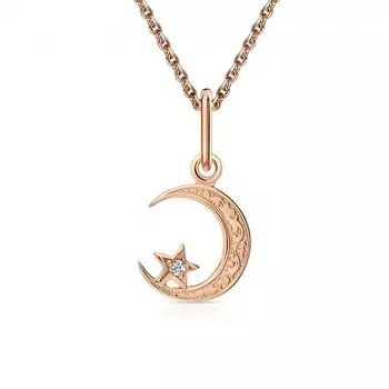 Золотая подвеска с фианитами