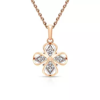 Золотая подвеска с фианитами