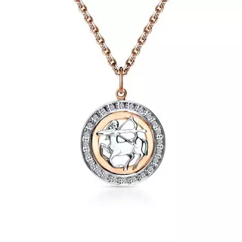 Золотая подвеска с фианитами