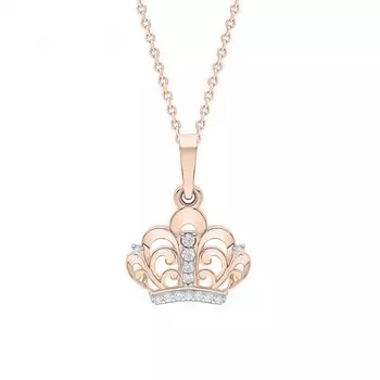 Золотая подвеска с фианитами