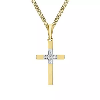 Золотая подвеска с фианитами