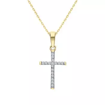 Золотая подвеска с фианитами