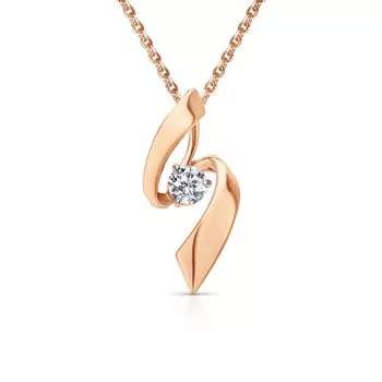 Золотая подвеска с фианитами