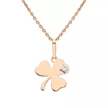 Золотая подвеска с фианитами