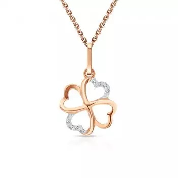 Золотая подвеска с фианитами