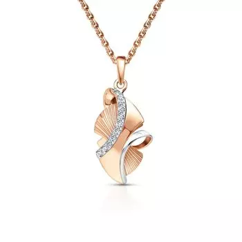 Золотая подвеска с фианитами