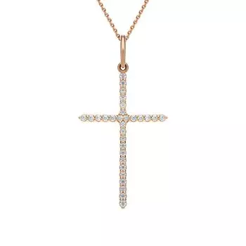 Золотая подвеска с фианитами