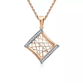 Золотая подвеска с фианитами