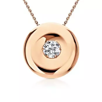 Золотая подвеска с фианитами