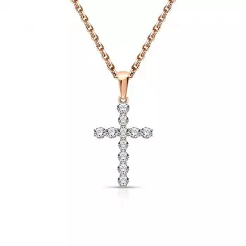 Золотая подвеска с фианитами