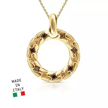 Золотая подвеска с фианитами