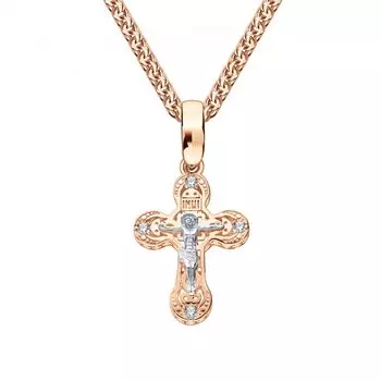 Золотая подвеска с фианитами