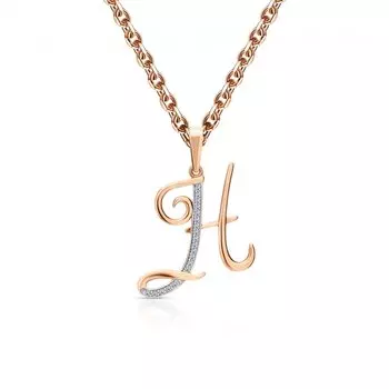 Золотая подвеска с фианитами