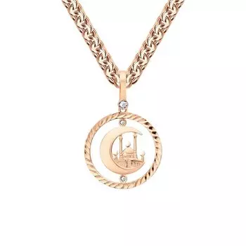 Золотая подвеска с фианитами