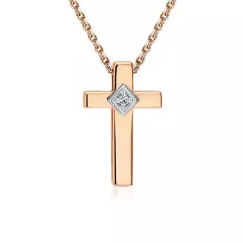 Золотая подвеска с фианитами