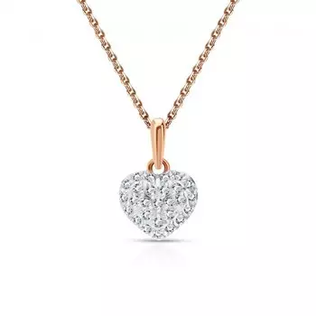 Золотая подвеска с фианитами