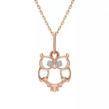 Золотая подвеска с фианитами