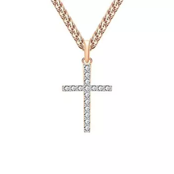 Золотая подвеска с фианитами