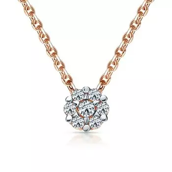 Золотая подвеска с фианитами